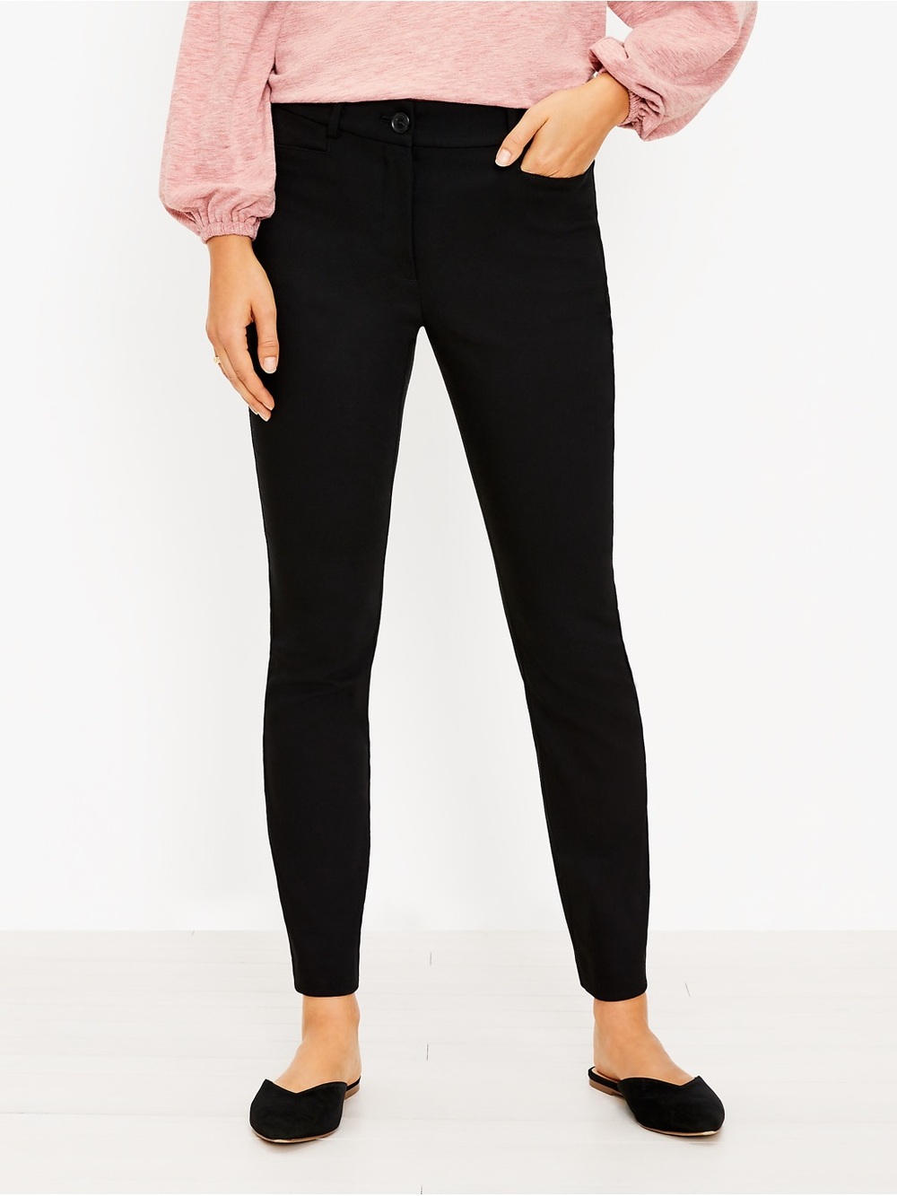 LOFT Sutton Skinny Pant in Black 8T
